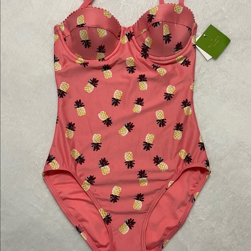 NWT Kate Spade Apricot XS One Piece Swimsuit
